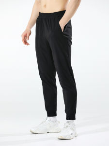 Mens Quick Dry Sports Pants Casual Elastic Woven Small Mouth Loose Fit Trousers Breathable Summer Spring Autumn Wear