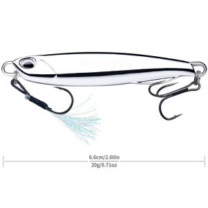 1pc 10g 15g 20g 30g 40g Plated Mirror Jig Fishing Lure Hard Bait Long Cast Fast Retrieve for Sharpnose Bass Freshwater
