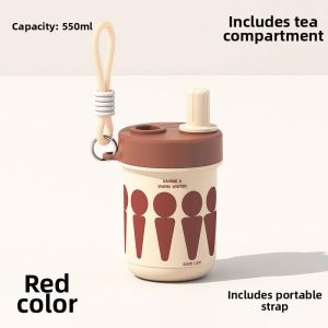 PAMPAS | Portable Thermal Cup With Wide Straw For Oatmeal