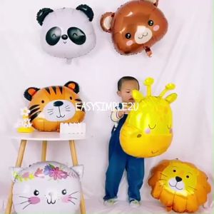 Large Size Forest Woodland Animal Rabbit Owl Tiger Lion Hedgehog Deer Elephant Monkey Balloon Party
