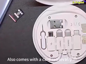 60W Fast Charging Cable Storage Box | Multifunctional USB Adapter Data Cable Travel Kit