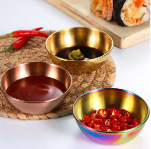 (HÀNG CAO CẤP) CHÉN ĐỰNG GIA VỊ BẰNG THÉP KHÔNG GỈ MÀU SẮC ĐỘC LẠ SIÊU SANG CHẢNH - chén chấm chén gia vị chen nước chấm - chen cham chen dung gia vi