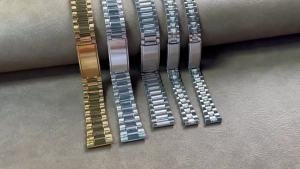 Silver Gold Stainless Steel Watch Band 12mm 14mm 18mm 20mm Metal Bracelet Folding Buckle Universal Watch Strap for Men and Women