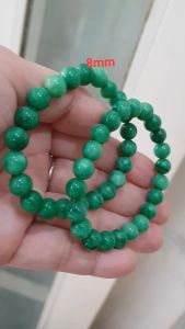🌼🎈🌼Vòng tay phong thủy Nữ đá cẩm thạch xanh tươi size hạt 8mm màu xanh lá tươi đẹp nữ mệnh mộc hỏa thủy có 230k/1 chiếc ạ