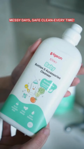 Pigeon Official - Baby Bottles & Acc. Cleanser 500ml - 100% Food Grade Ingredients Anti-Bacterial & Safe for Fruits/Vegetables Japan No. 1 Brand