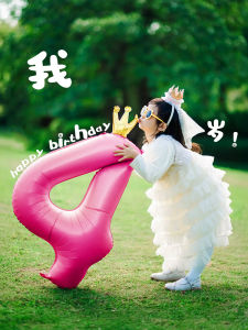 Outdoor Birthday Scene Decoration Balloons Aluminum Foil 40 Inch Photography Props for Children Parties Girls And Boys