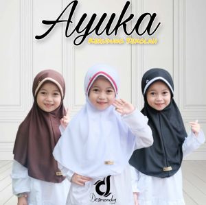 Kerudung Sekolah Anak Perempuan AYUKA LIST SD SMP SMA Kids ORI Desmonda Hijab ABS