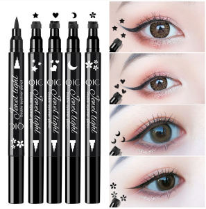 Waterproof Long-Lasting Stage Double-Head Eyeliner Pen Women Beginner Friendly Affordable Eye Makeup Tool Stamp Eyeliner