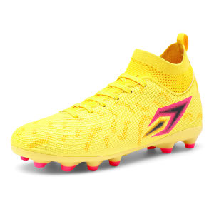 LINGHUOJING Multi-color High-top Glittering Football Shoes TF Anti-slip Training and Competition Specialized Sports Shoes