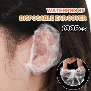 Waterproof Disposable Ear Covers Caps Earmuffs for Hair Dye Shower Bathing Salon Dyeing hair 100Pcs