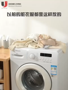 [Local Seller]  Large Storage Household Dirty Clothes Basket Plastic  Dormitory Bathroom Portable