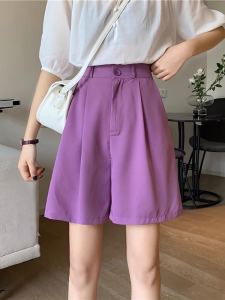 พลัสไซส์ ลำลอง ขากว้าง ชุดสูท กางเกงขาสั้น สูง เอว พรางหุ่น สําหรับตัวเครื่องทรงลูกแพร์ ฤดูร้อน สไตล์ใหม่ห้าจุด กางเกง หลวม Fit