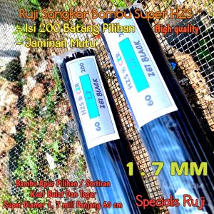 Ruji Sangkar Bambu HZS ZET BLACK 1.7 MM 200 Batang Pilihan