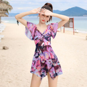 XTEP | Conservative Fashion Print Slimming One-Piece Swimsuit for Women