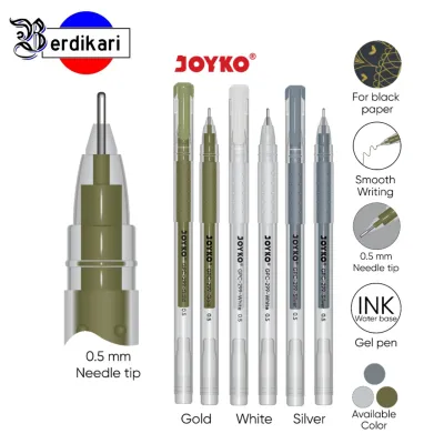 Gel Pen Pulpen Joyko GPC-299 White / Gold / Silver 0.5 mm