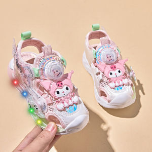 KUOBURENSHENG | Anti-slip Cartoon Style Rotating Buckle Light-up Sandals