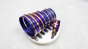T-Bolt Titanium Blue Hose Clamp Titanium Blue Universal Adjustable Pipe Fix Clip 1.75" to 3.5" Stainless Steel Hose Clamp