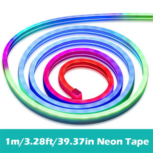 Bluetooth Neon LED Strip Lights 5V Flexible Light Strip USB RGBIC Dreamcolor Chasing Strip RGBIC Neon Rope Light with Music Sync
