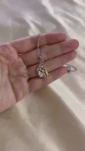 Fashion Women and Dog Necklace Cute Little Girl Puppy Pendants Necklaces Animal Pet Jewelry