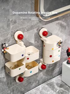 AIJIADA | Dopamine Style Rotating Suction Jewelry Storage Box