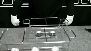 ที่ใส่อาหารแบบใส iron frame glass stainless steel cover วัสดุแก้ว พร้อมฝาใสและขาตั้ง