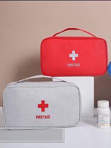 Portable medicine bag travel first aid kit medical outdoor pill storage suitcase