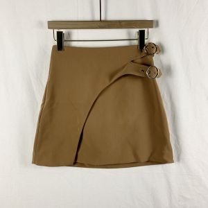 กระโปรงสั้นทรงเอเอวสูง ผ้าโพลีเอสเตอร์ คอตตอน ยืดหยุ่น กระโปรงทรงเอ ฤดูร้อน 2024 กระโปรงสั้นทรงเอ กระโปรงสั้นทรงเอ