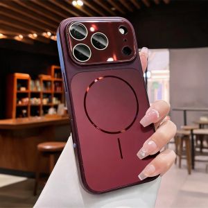 szhaiyu | Luxury Shockproof Matte Bumper Clear Magnetic Case For iPhone 17 Pro Max 16 15 14 13 For Magsafe Shockproof Hybrid Lens Cover