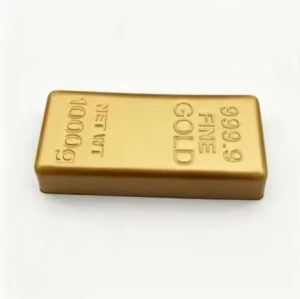 Schylling | 1PCS Simulate Gold Brick Squishy Slow Rising Stress Relief Toy Realistic Gold Bar Squeeze Anti-Anxiety Fidget Toy Party Favors