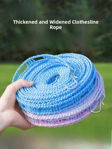 Thickened Portable Indoor Outdoor Clothesline Anti Slip Windproof Travel Essential Drying Rope for Quilts And Clothes