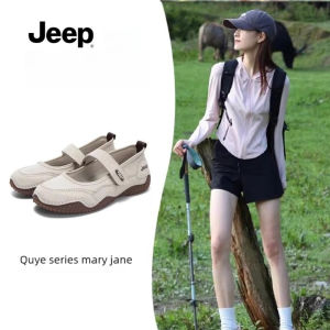 JEEP SPIRIT 1941 ESTD 2025 new Mary Jane shoes sports comfortable anti slip soft sole shallow mouth womens single shoe