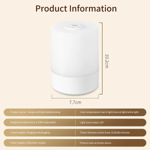 Touch Night Lamp USB LED Lamp Remote Control Switch Rechargeable Three Colors Lights Bedroom Portable Table Bedside Night Light
