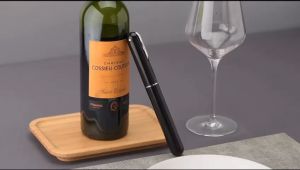 ALAT INSTAN PEMBUKA BOTOL MINUMAN WINE ANGGUR MERAH PREMIUM POMPA PEMBUKA BUSA KAYU BOTOL ANGGUR WINE