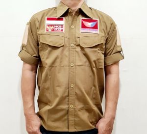 Kemeja PDL Tactical Logo PERINDO BONUS FREE 3 Emblem Patch Prepet Perekat Velkro Army