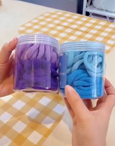 50 PCS Korean Style High Elastic Rubber Ponytail Tie Hair Rope Colorful Hair Ties for Girls Hair Accessory Polychrome Not Hurt The Hair Elastic Band Hair Rope