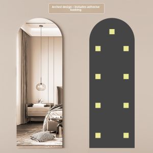 Full Body Floor Mirror Quality Home Use Stand-Alone Wall Hanging Stereoscopic Womens Dressing Mirror Simple Style Lighting
