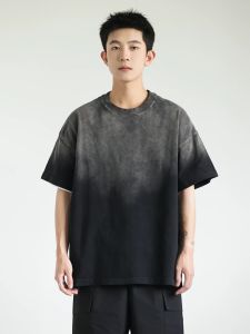 YEBO | Oversized Washed Gradient Short Sleeve T-Shirts