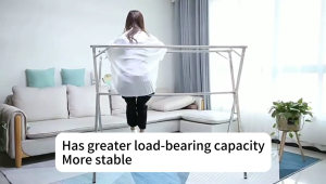 Foldable and Retractable Clothes Drying Rack Stainless Steel/Galvanized Iron 200-240 Cm 2 Rods 3 Rods Foldable Clothes Hanger Clothes Collector