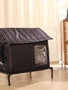 HATELI Elevated Cat Cooling House Foldable Cooling Outdoor Stray Cats Dogs House Waterproof Insulated Air Conditioned Pet House for Indoor Outdoor Feral Cat House for Summer All Seasons