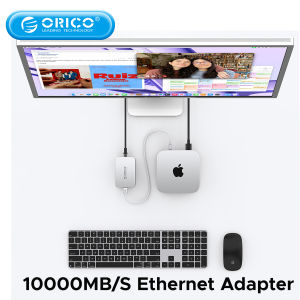 ORICO Thunderbolt 3 USB 4 Portable 10Gbps Network Card 2.5G/1G NIC Support Silent for High-Speed Data Transfer