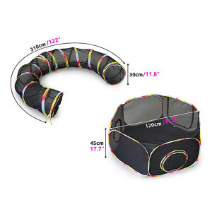 Cat Enclosure Portable Tents and Round Tunnel Playpen Pet Supplies Tunnels Playground Indoor Cats Rabbit Guinea Pig Accessories