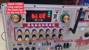 Mạch loa kéo công suất lớn V280A + Mic M40 - Âm thanh cực hay - dùng loa ĐÔI COIL 75