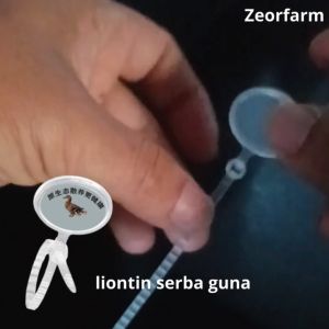 100 biji liontin pengenal hewan peliharaan ring kaki ayam model liontin zeorfarm