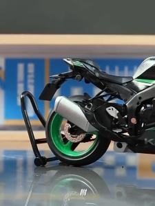 MAKEDA | 1:12 Kawasaki NIJIA ZX-10R KX450 Motorbike Model Toys Alloy Diecast Sound Light Shock Absorption Ornament Motorcycles Kids Gifts