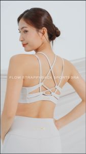 Áo bra tập gym yoga nữ Fitme Flow thể thao dây chéo có mút chống sốc nâng ngực Strappy Back - BRSB