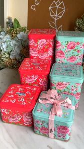 (DUO Set) Famous Amos La Rosa Tin 160g & 240g Cookies Value Set- Wedding Engagement Hantaran Gift / Corporate / Event