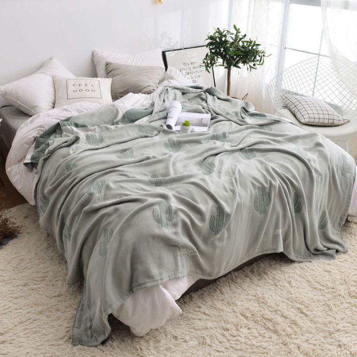 Bamboo Fiber Gauze Towel Quilt Summer Quilt Cotton Towel Blanket Single