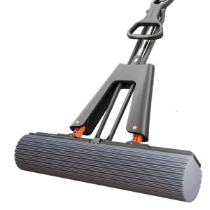 Handy Helper Sponge Mop for Home Use Foldable Handle Stainless Steel Pole No Hand Wash Required Floor Cleaning Tool