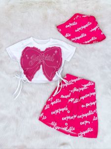 ชุดแฟชั่นเด็กผู้หญิงชุดเซตกระโปรงสั้น