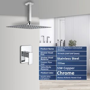 AZOS | Wall-mounted Concealed Shower Kit Constant Temperature